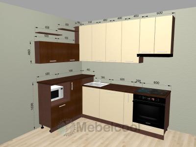 Модульная кухня Джаз 51 (1,6 м * 2,35 м).