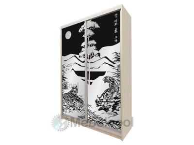 Шкаф-купе Рисунок 265 с пескоструйным рисунком.