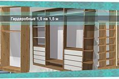 Гардеробная 1,5 на 1,5 м