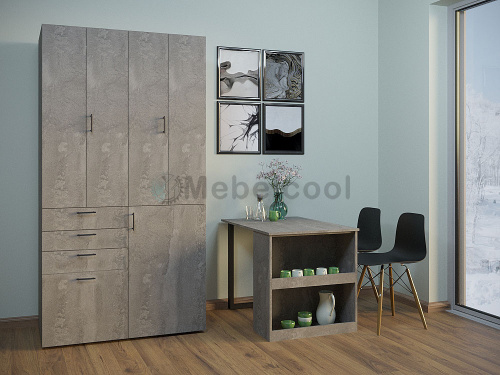 Комплект мини-кухня Агата 40 + Стол Арт 2. 